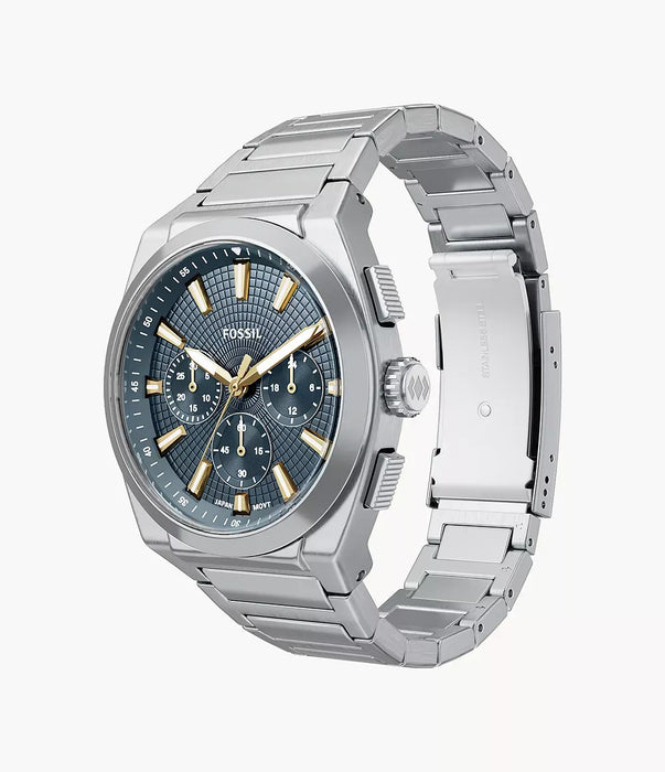 Fossil Everett Blue Stainless Steel Men Watch Fs6154_8