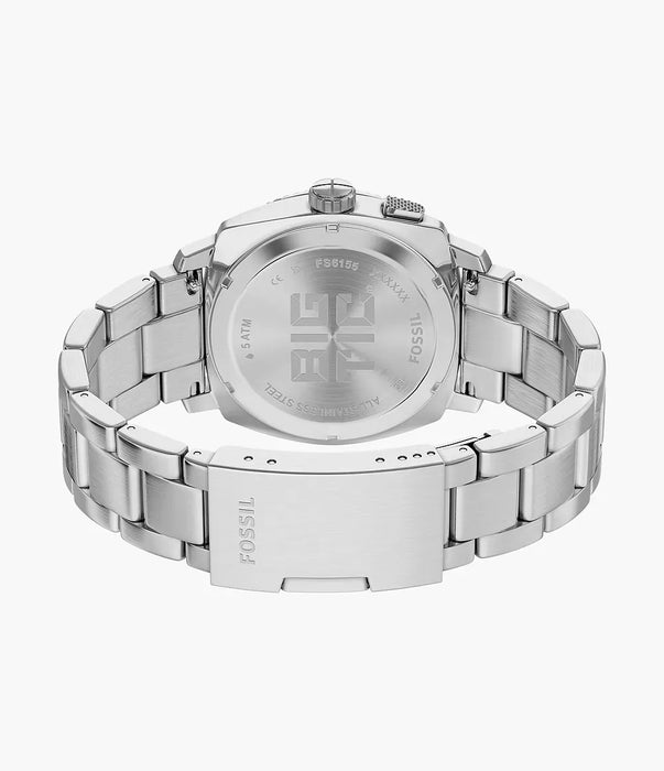 Fossil Machine Big Tic Negative Display Stainless Steel Men Watch Fs6155_7