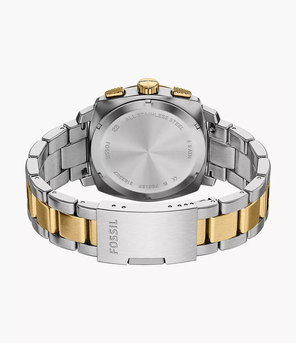 Fossil Machine Black Stainless Steel Men Watch Fs6159_5