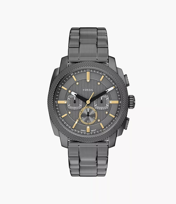 Fossil Machine Gray Stainless Steel Men Watch Fs6160_1