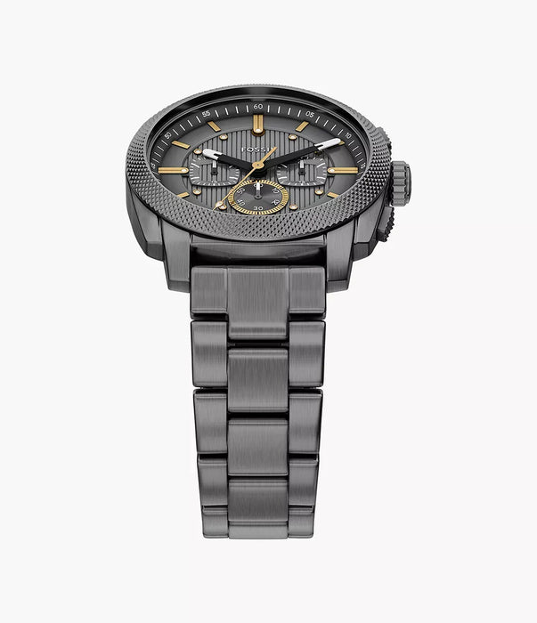 Fossil Machine Gray Stainless Steel Men Watch Fs6160_5