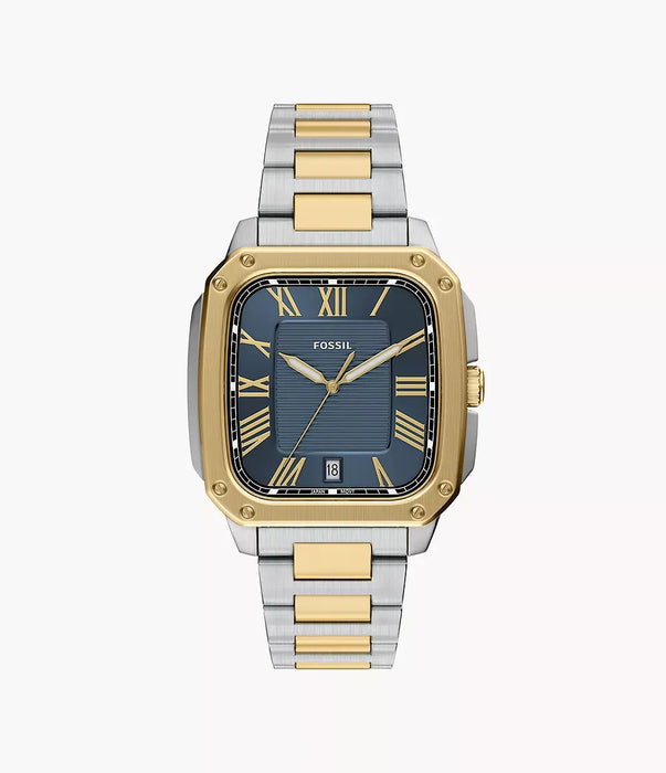 Fossil Crosby Blue Stainless Steel Men Watch Fs6161_1