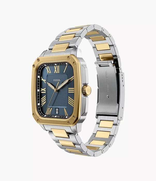 Fossil Crosby Blue Stainless Steel Men Watch Fs6161_7