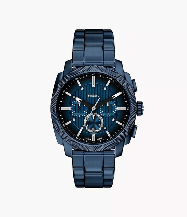 Fossil Machine Blue Stainless Steel Men Watch Fs6167_1