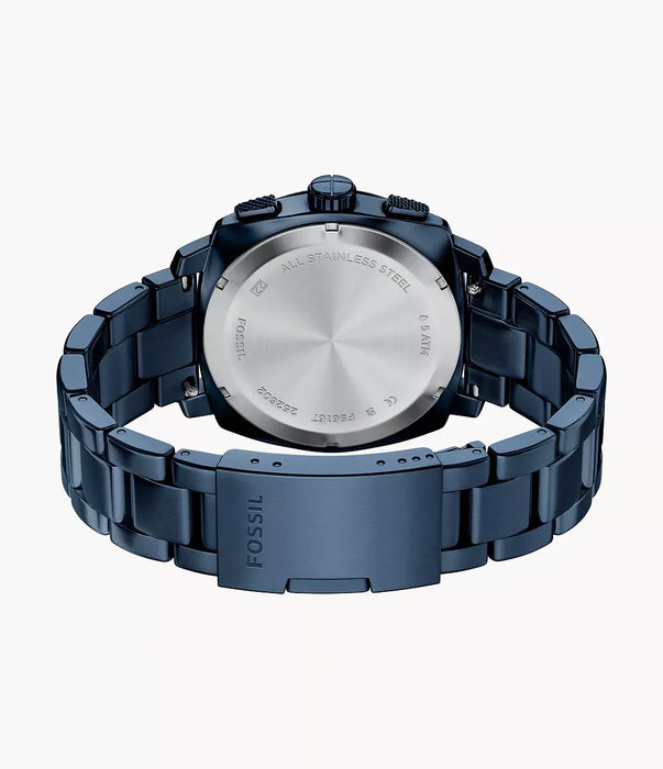 Fossil Machine Blue Stainless Steel Men Watch Fs6167_6