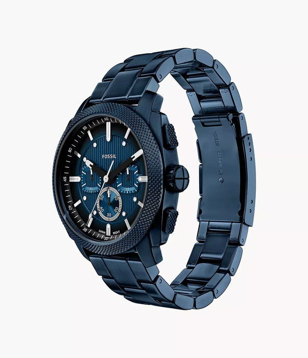 Fossil Machine Blue Stainless Steel Men Watch Fs6167_8