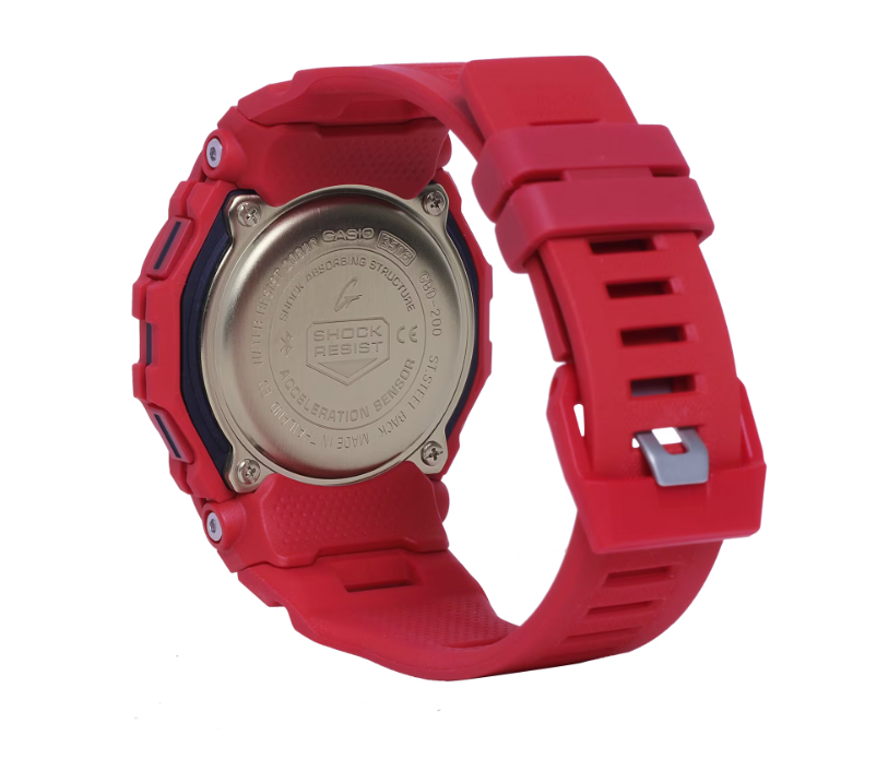 Casio G Shock Move 200 Series Black Dial Vibrant Red Men's Watch GBD200RD-4