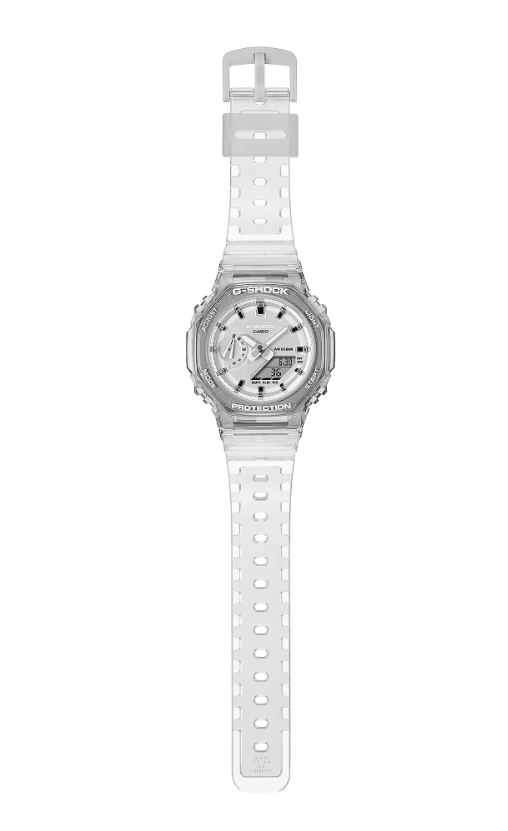 Casio G-Shock Analog-Digital Clear Metallic Translucent Watch GMAS2100SK-7A