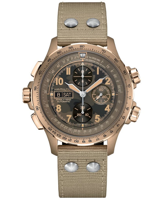 Hamilton Chronograph Watch X-Wind Brown H77916920
