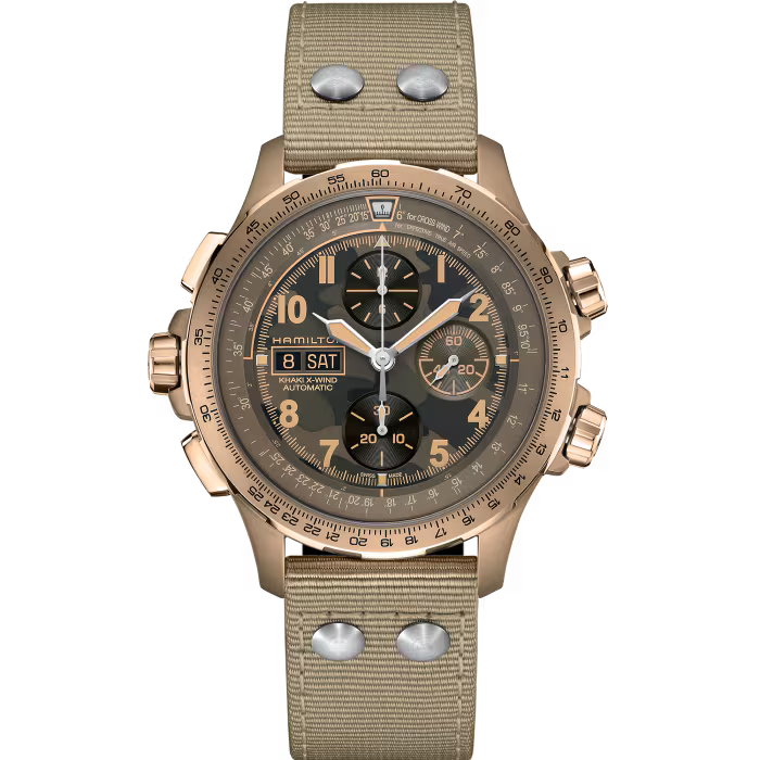 Khaki Aviation X-Wind Auto Brown Dial H77916920