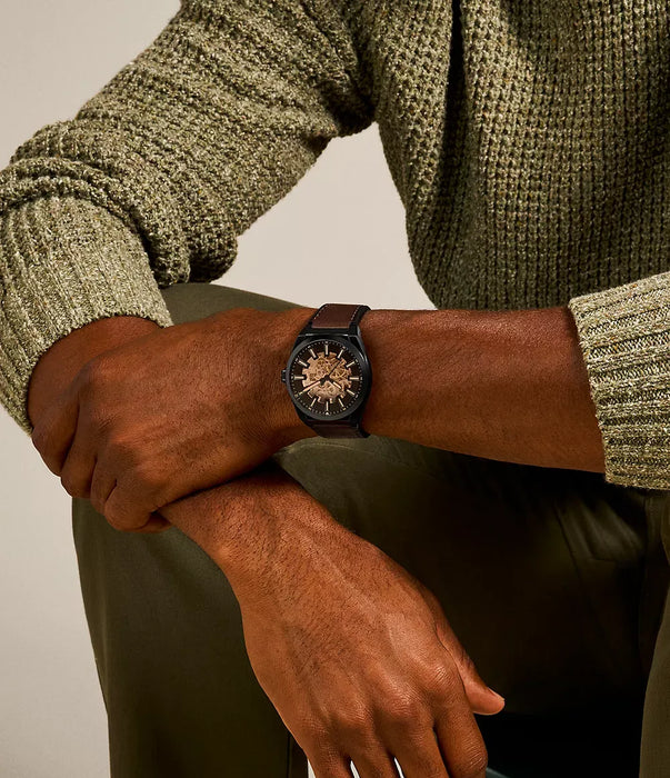 Fossil Everett Black Stainless Steel Men Watch Me3207_2