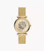 Fossil Carlie Mechanical Gold Stainless Steel Women Watch Me3250_1
