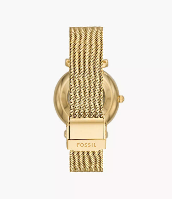Fossil Carlie Mechanical Gold Stainless Steel Women Watch Me3250_3