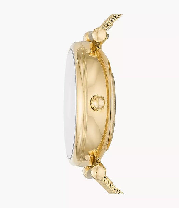 Fossil Carlie Mechanical Gold Stainless Steel Women Watch Me3250_4