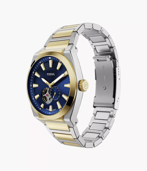 Fossil Everett Blue Stainless Steel Men Watch Me3275_8
