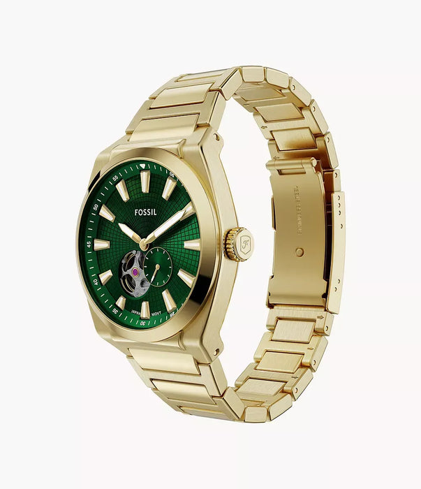 Fossil Everett Green Stainless Steel Men Watch Me3276_8