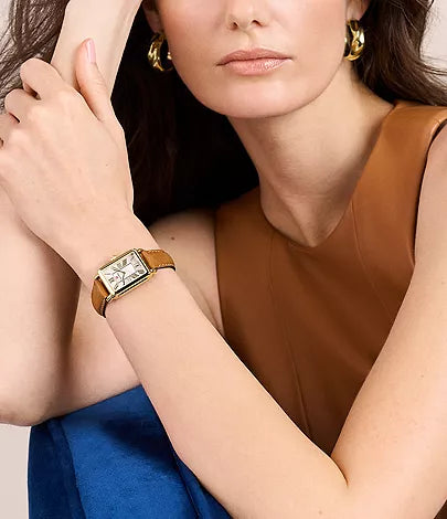 Michele Deco Park 18K Gold-Plated Watch MWW06E000150