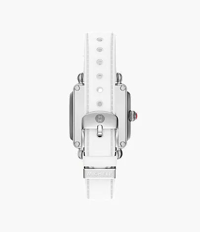 Michele Deco Sport Mid Two-Tone White Silicone Watch MWW06H000007