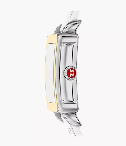 Michele Deco Sport Mid Two-Tone White Silicone Watch MWW06H000007