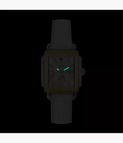 Michele Deco Sport Mid Two-Tone White Silicone Watch MWW06H000007