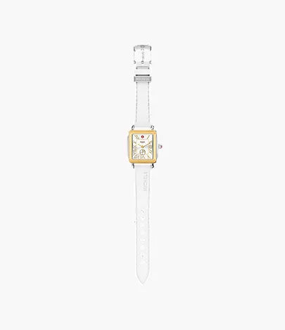 Michele Deco Sport Mid Two-Tone White Silicone Watch MWW06H000007
