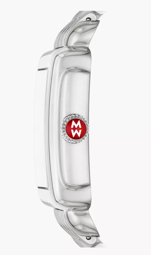 Michele Deco Mid Swiss Two Hand Stainless Diamond White Dial Stainless Steel Watch MWW06V000002
