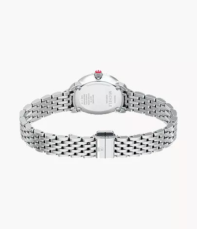 Michele Serein Oval Diamond Stainless Steel Watch MWW21H000001