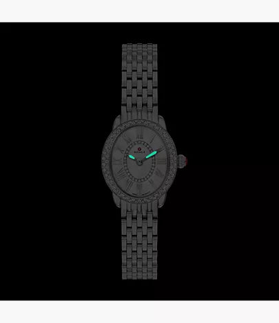 Michele Serein Oval Diamond Stainless Steel Watch MWW21H000001