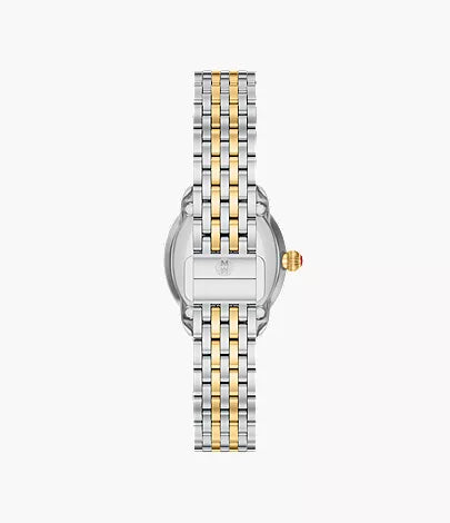 Michele Serein Oval Diamond Two-Tone 18K Gold-Plated Watch MWW21H000002