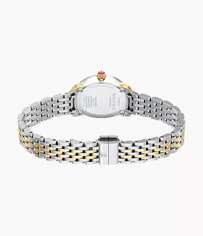 Michele Serein Oval Diamond Two-Tone 18K Gold-Plated Watch MWW21H000002