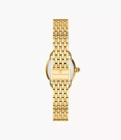 Michele Serein Oval Diamond 18K Gold-Plated Watch MWW21H000003