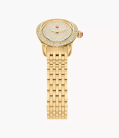 Michele Limited Edition Serein Pave 18K Gold-Plated Watch MWW21H000004