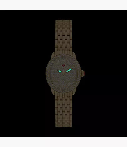 Michele Limited Edition Serein Pave 18K Gold-Plated Watch MWW21H000004