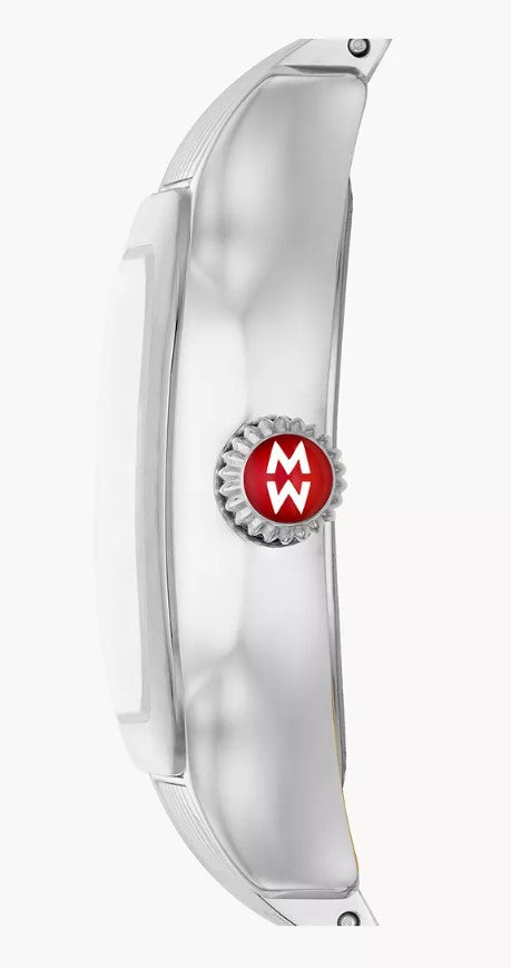 Michele  Stainless Steel Diamond Swiss Three Hand Quartz White Dial Stainless Steel Watch MWW33B000008