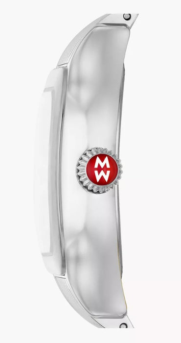 Michele  Stainless Steel Diamond Swiss Three Hand Quartz White Dial Stainless Steel Watch MWW33B000008