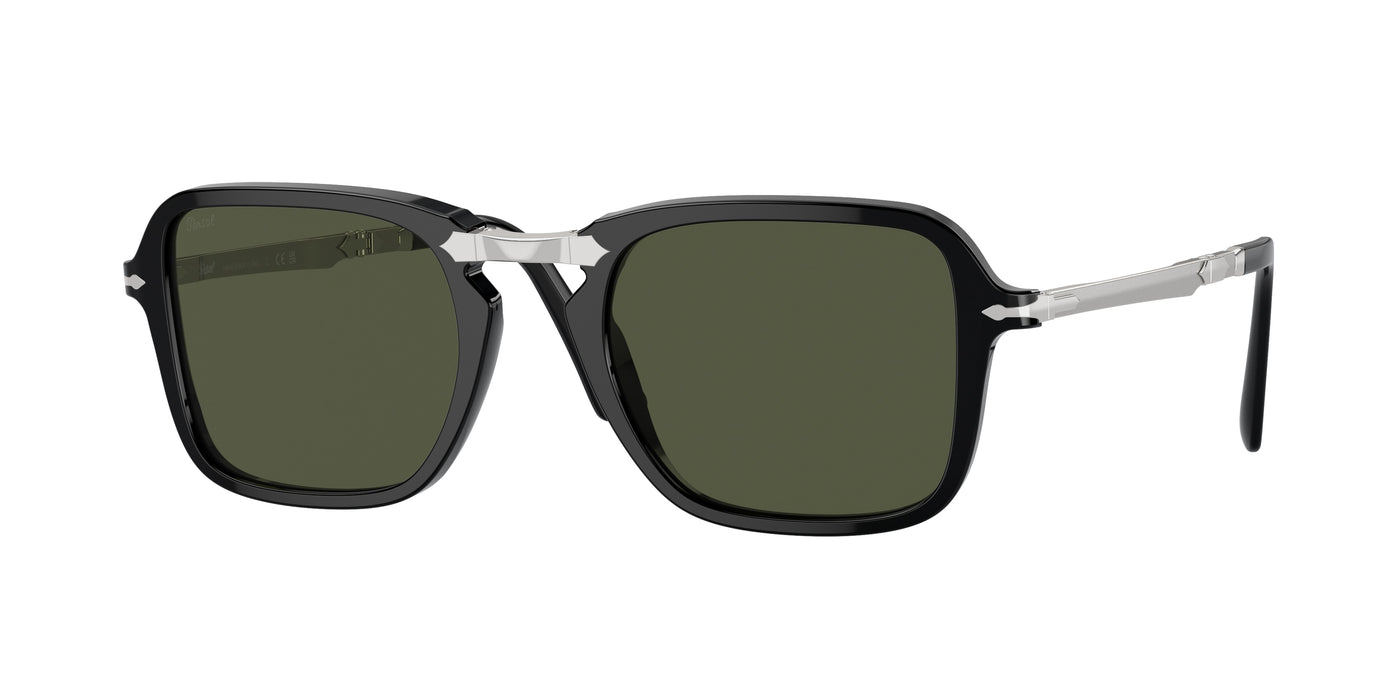Persol Foldable Black Green Sunglasses 0PO3330S 95/31
