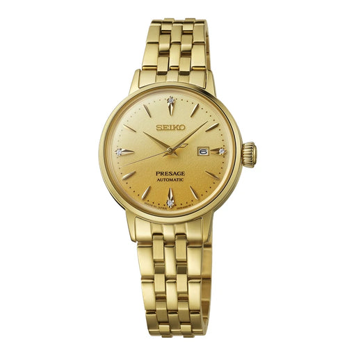 Seiko Presage Gold Stainless Steel Bracelet Ladies' Watch Sre018_1
