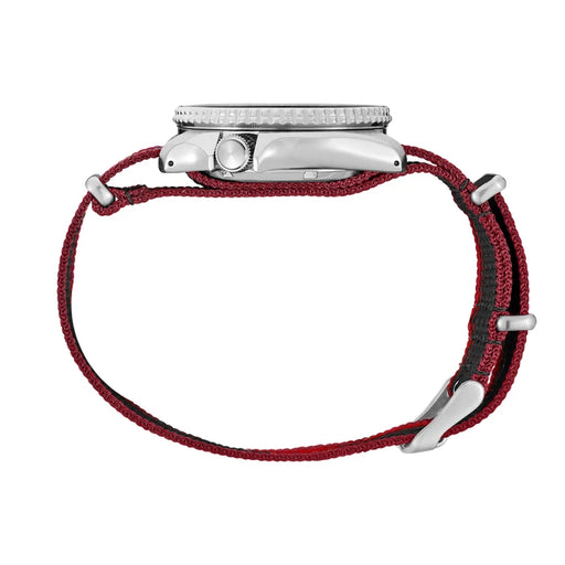 Seiko 5 Sports Red Black And Red Striped Nylon Strap Men Watch Srpk71_2