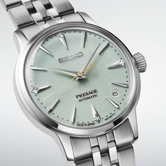 Seiko Presage Green Stainless Steel Bracelet Ladies' Watch Srpl63_4