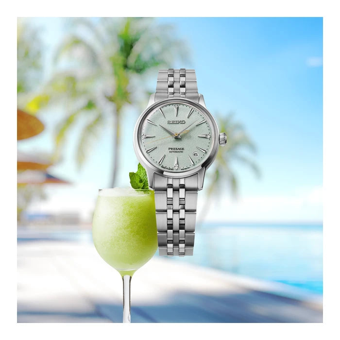 Seiko Presage Green Stainless Steel Bracelet Ladies' Watch Srpl63_5