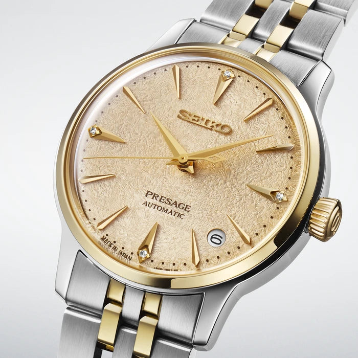 Seiko Presage Champagne Two-Tone Stainless Steel Bracelet Ladies' Watch Srpl64_4