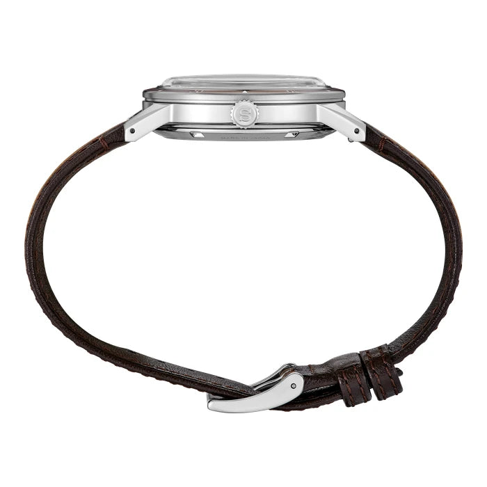 Seiko Presage Gold Brown Leather Strap Men's Watch Srpl75_2