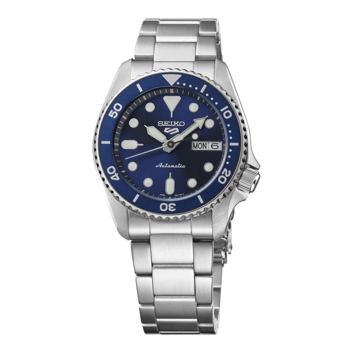 Seiko 5 Sports Blue Stainless Steel Bracelet Men's Watch Srpl77_1