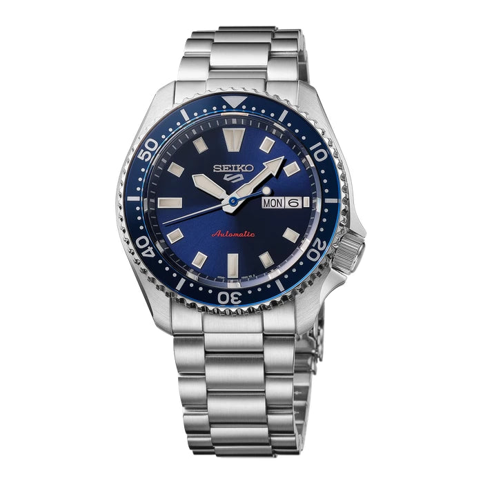 Seiko 5 Sports Blue Stainless Steel Bracelet Men's Watch Srpl83_1