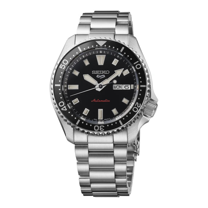 Seiko 5 Sports Black Stainless Steel Bracelet Men's Watch Srpl85_1