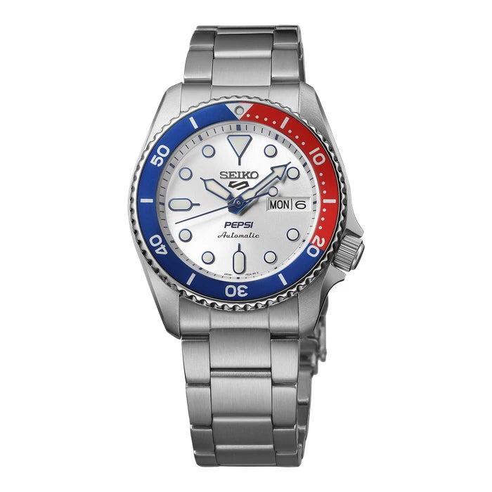 Seiko 5 Sports Silver Stainless Steel Bracelet Men's Watch Srpl99_1