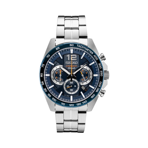 Seiko Ssb345 Blue Stainless Steel Bracelet Men Watch Ssb345_1