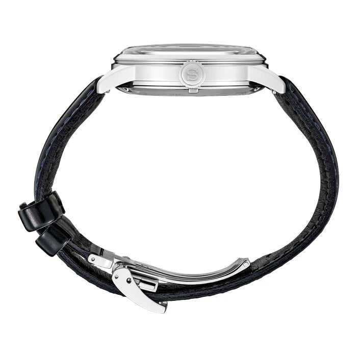 Seiko Presage Silver Dark Blue Leather Strap Men's Watch Ssk049_2