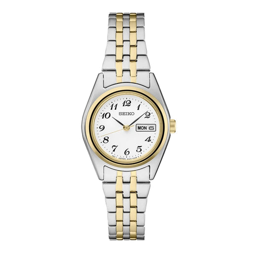 Seiko Sur438 White Two-Tone Stainless Steel Bracelet Women Watch Sur438_1