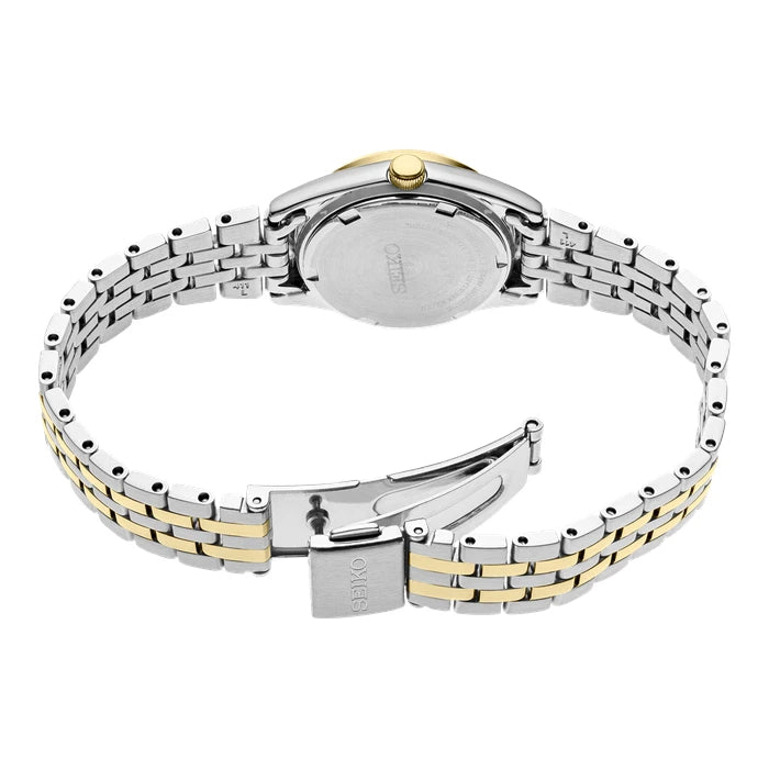 Seiko Sur438 White Two-Tone Stainless Steel Bracelet Women Watch Sur438_3